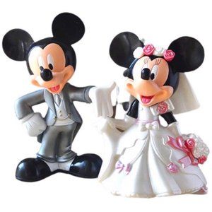 Disney's Mickey and Minnie Wedding Figurines Bride and Groom Bridal Marriage